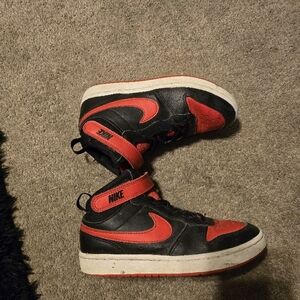 Nike Kids COURT BOROUGH HIGH Black and Red Shoes